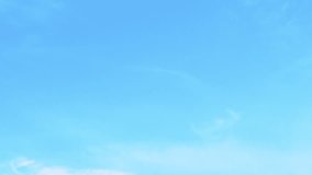 Clear Blue Sky Sun Light White Clouds in Sunlight Time Lapse, Ozon, Clear Blue Firmament, Slow Motion, Aerial Drone View, Air Plane Window View. Cirrus Clouds in Azure Sky on Sunny Day, Atmosphere.  - Powered by Shutterstock - Get 15% off with code: PIKWIZARD15