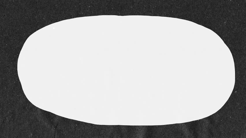 White frame on black kraft paper noise texture. 4K stop motion video. Vintage paper texture with crease, stain, grain, dust particles background loop animation. Empty animated backdrop 