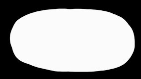 Freehand frame loop animation video. White wiggled oval shape doodle stop motion video. Empty space for titles, transition on transparent background, alpha matte, alpha channel - Powered by Shutterstock - Get 15% off with code: PIKWIZARD15