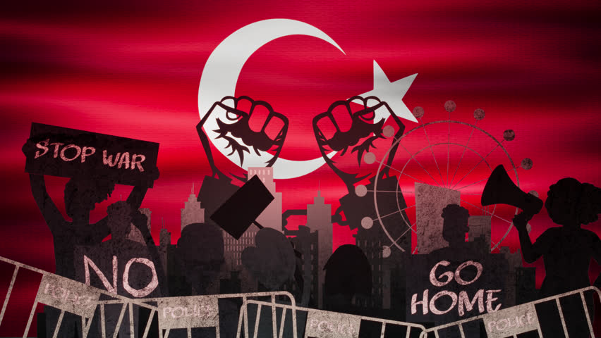 People are protests in Türkiye