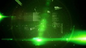 Green beam emerging from void triggers code forming, charts flowing and bits racing into hologram. Futuristic, digital, abstract, data visualization, neon, technology, innovation - Powered by Shutterstock - Get 15% off with code: PIKWIZARD15