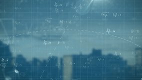 Sliding translucent grid starting rotating 3D sphere and drifting formulas showing math concepts. Abstract, futuristic, tech, innovation, data, digital, science - Powered by Shutterstock - Get 15% off with code: PIKWIZARD15