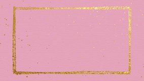 golden brush stroke frame and gold dust on pink paper texture cosmetics and beauty background 4k animation - Powered by Shutterstock - Get 15% off with code: PIKWIZARD15