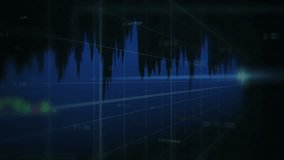 Opening grid waveform candlestick bars and cluster growing with trend line tracing analytics. Digital, technology, futuristic, data, visualization, analytics, innovation - Powered by Shutterstock - Get 15% off with code: PIKWIZARD15