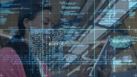 Developer looking at laptop screen and initiating holographic code overlay analyzing data intently. Technology, innovation, data, analytics, futurism, workflow, digital - Powered by Shutterstock - Get 15% off with code: PIKWIZARD15