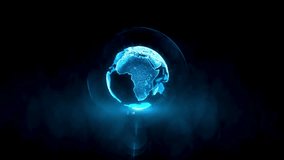 Exploding Digital Earth Made of Glowing Blue Data Particles - Powered by Shutterstock - Get 15% off with code: PIKWIZARD15