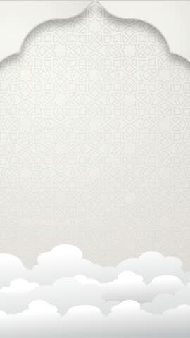 White Gold Minimalist Elegant Eid Al-Adha Greeting Instagram Story Video. 4K Video