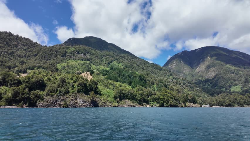 Mountain Landscape and Lake View Under Cloudy Sky