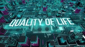 Quality of Life with digital technology hitech concept. 3D Illustration - Powered by Shutterstock - Get 15% off with code: PIKWIZARD15