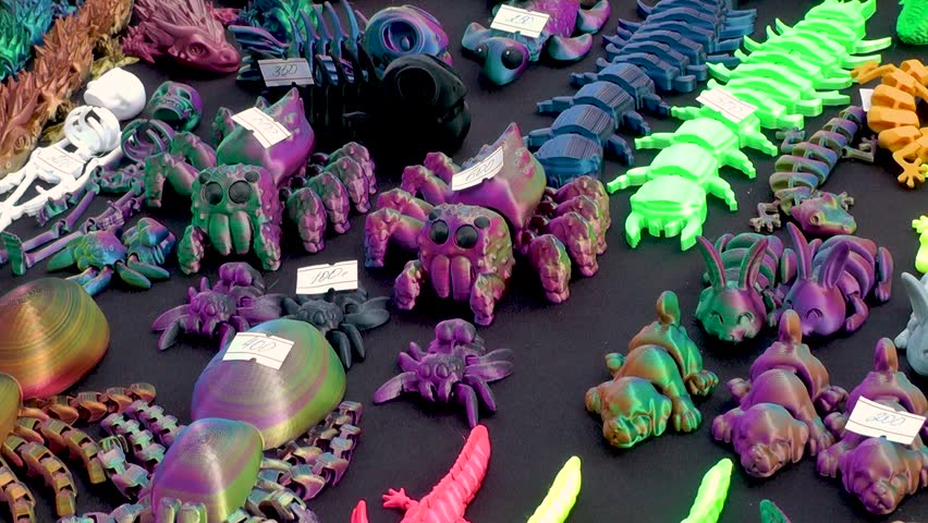 Various decorative plastic toy figures
