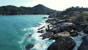 Enjoy a beautiful and scenic coastal landscape featuring crashing waves and unique rocks - Powered by Shutterstock - Get 15% off with code: PIKWIZARD15