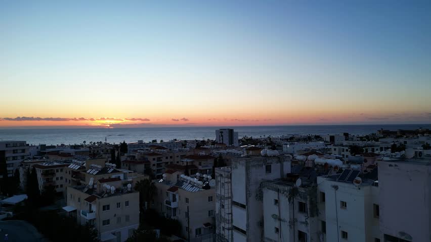 Cyprus amazing sunset. Located in Paphos.