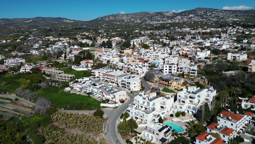Beautiful town in Cyprus, during spring time.
