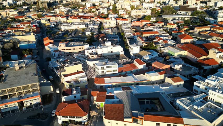 Town in Cyprus, recorded during spring time.
