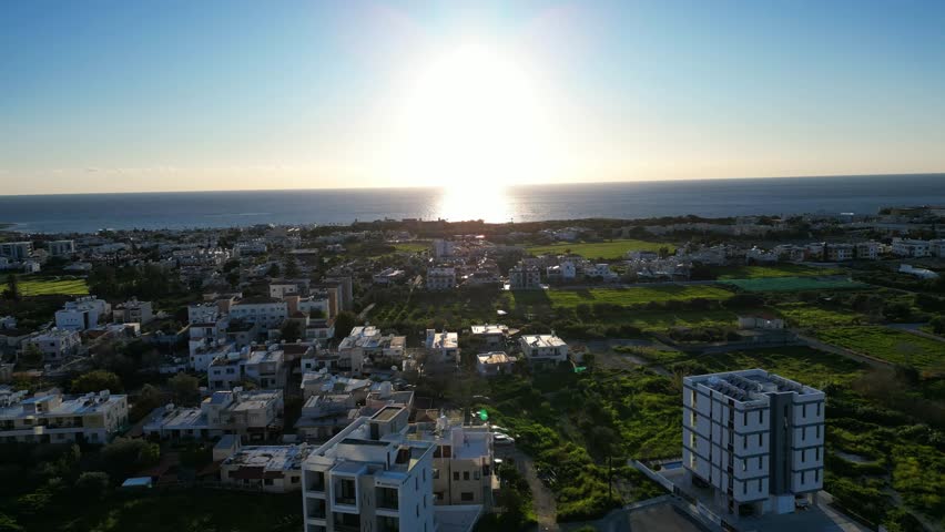 Sun is going down in Cyprus, Limassol.