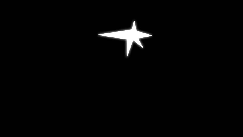 Energy Shape Blast with Pop-Up Cartoon square line Star Burst Animation, Spark Stars Animation, Abstract Spike Elements on black screen background. 4k.mp4