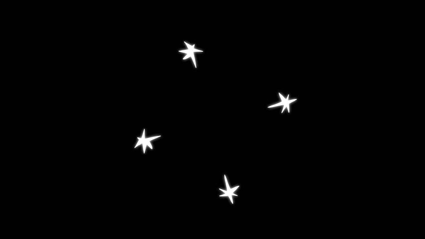 Energy Shape Blast with Pop-Up Cartoon Star Burst Animation, Spark Stars Animation, Abstract Spike Elements on black screen background. 4k.mp4