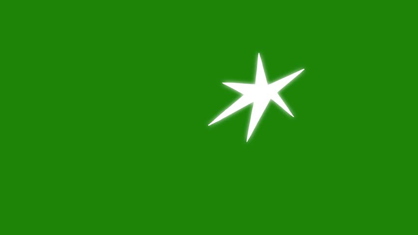 Triangle Energy Shape Blast with Flat Geometric Sparkling Star Elements, Abstract Spike Elements on green screen background. 4k.mp4