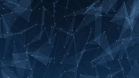 Animated futuristic blue fractal abstract plexus, dots lines triangle technology digital data network connection motion concept 4k. - Powered by Shutterstock - Get 15% off with code: PIKWIZARD15