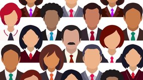 Grid Pattern of Diverse Professionals in Business Attire morphing loop animation - Powered by Shutterstock - Get 15% off with code: PIKWIZARD15