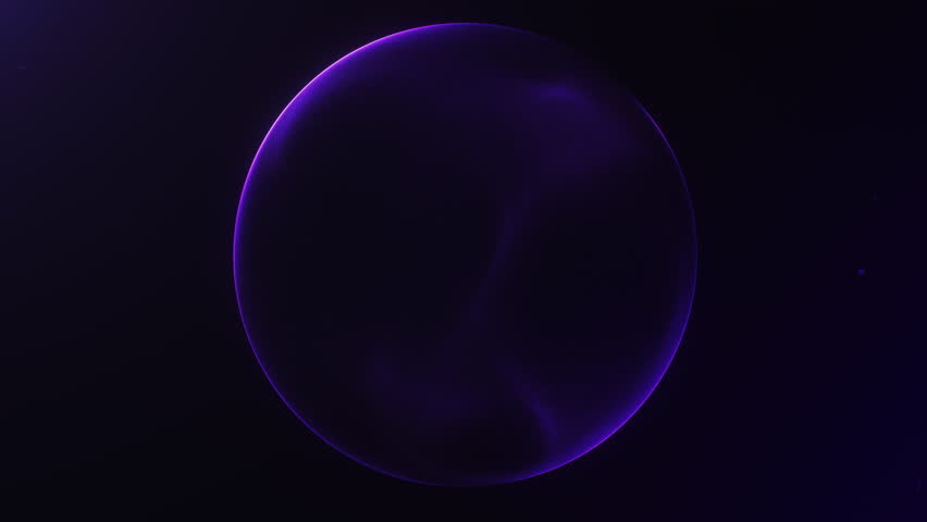 Glowing purple sphere with flowing energy in seamless 4K 60FPS loop. Perfect for sci-fi visuals, VJ loops, and tech-inspired content.