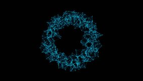 Smooth movement of a geometric shape animated in space in the form of a molecular lattice. File contains Alpha Channel. - Powered by Shutterstock - Get 15% off with code: PIKWIZARD15