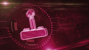Joystick videogame and gaming symbol abstract digital concept. Global network and cyber technology background seamless and looped 3d animation. - Powered by Shutterstock - Get 15% off with code: PIKWIZARD15