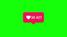 Social media likes, comments, followers, share notifications. Numbers increase animation. Green Screen Chroma key, Alpha channel - Powered by Shutterstock - Get 15% off with code: PIKWIZARD15