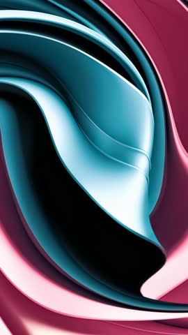 An abstract animated wavy fluid background in seamless looping with blue and pink colors