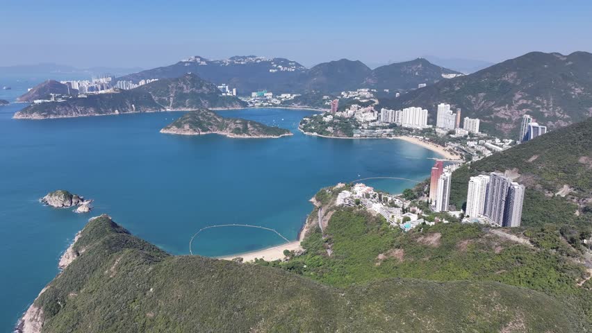 Skyview in Hong Kong Repulse Bay features a golden beach, clear waters with luxury villas and exclusive residences,an iconic destination for tourism, upscale living and water activities