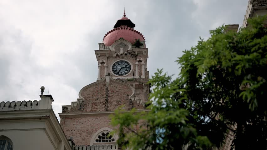Clock tower of the sultan abdul samad building in kuala lumpur, malaysia