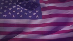 American flag waving starting visualization, spawning orange and red bars updating timeline trends. Patriotism, infographic, data analysis, corporate, patriotic, digital, growth - Powered by Shutterstock - Get 15% off with code: PIKWIZARD15