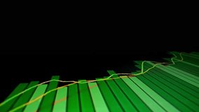 Closeup macro shot movement of stock graph displayed on LED screen showing growth chart as economic boom or bull market point concept. Positive stock market exchange suitable for financial investment. - Powered by Shutterstock - Get 15% off with code: PIKWIZARD15