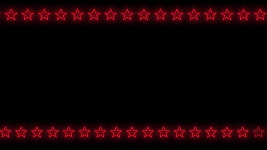 Moving Neon Stars Animation dynamic Frame Borders for title screens, announcements, or digital displays