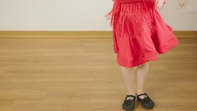 charming 5-year-old blonde girl, young dancer in vibrant red dress performs Latin dance steps, showing talent energy, rhythm, confidence, self-expression, and early dedication to art, dance lessons - Powered by Shutterstock - Get 15% off with code: PIKWIZARD15