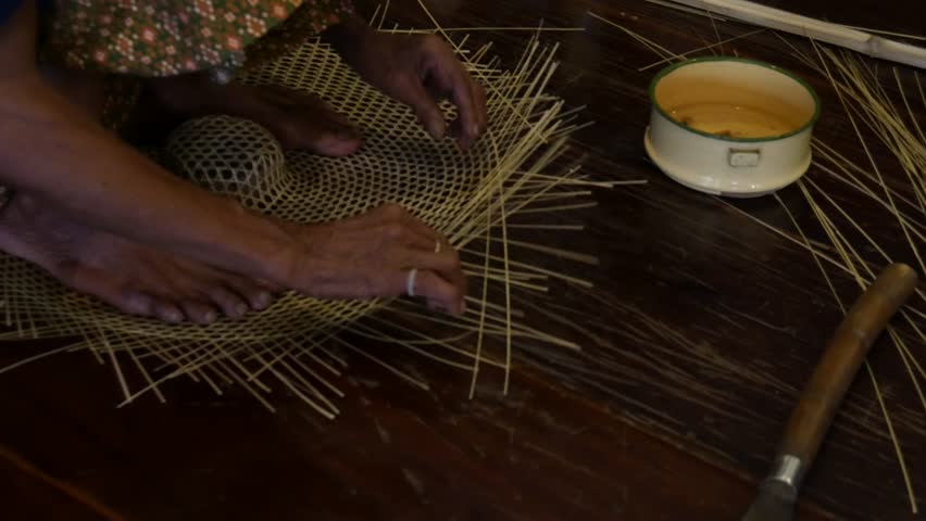 Traditionally Asian weaving products of Thailand