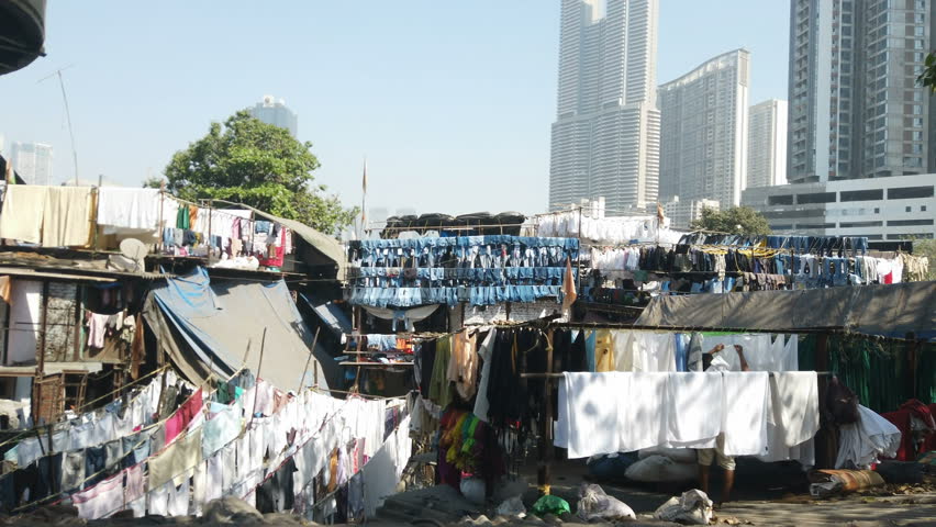 Dhobi Ghat Laundry slum in Mumbai