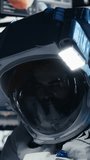 Vertical video Astronauts flying together in starship exploring Mars, seeking extraterrestrial life. Cosmonaut in spacecraft ensuring operational readiness before landing on red planet to test - Powered by Shutterstock - Get 15% off with code: PIKWIZARD15