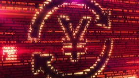 Yuan symbol emerging from computer code in red and orange - Powered by Shutterstock - Get 15% off with code: PIKWIZARD15