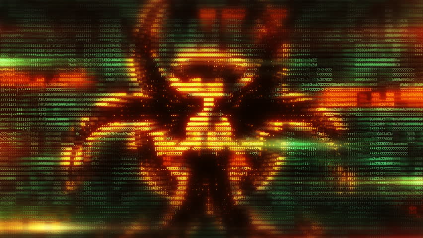 Biohazard symbol emerging from digital rain of binary code - Powered by Shutterstock - Get 15% off with code: PIKWIZARD15