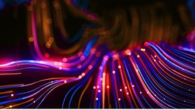 Abstract Vibrant Light Trails Colorful Waves Neon Glowing Lines Digital Art Dark Background Futuristic Technology Bright Energy Speed Motion - Powered by Shutterstock - Get 15% off with code: PIKWIZARD15