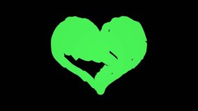 4k Heart Green Sketch Transition  - Powered by Shutterstock - Get 15% off with code: PIKWIZARD15