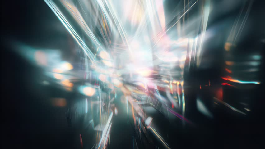Energetic glitch effects with neon light trails, lens flares, and gritty textures. Built for fast-paced visuals, VJ loops, and experimental tech projects.