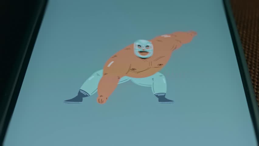 Wrestler ready for fight, Wrestling concept, presentation