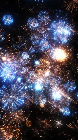 Seamless Vertical Fireworks Loop Background 4K