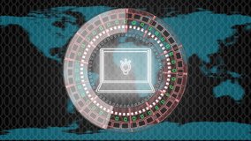 Glowing technology circular people icons and man icon animation and leadership icon . Animation of the network connections. futuristic digital network circle technology background - Powered by Shutterstock - Get 15% off with code: PIKWIZARD15