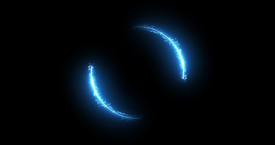 Blue circle sparky gyrating. Loop