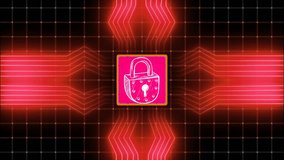Cybersecurity lock icon animated. Cybersecurity alert ,digital lock system and ,technology network communication system - Powered by Shutterstock - Get 15% off with code: PIKWIZARD15