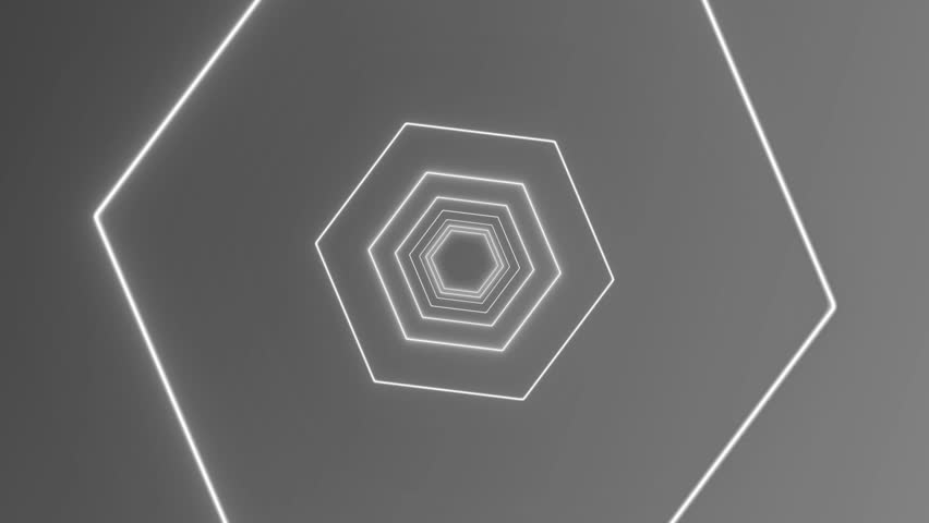 Abstract hexagon neon ,tringle and geometric neon tunnel background

