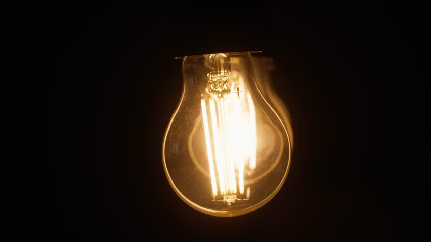 turning on the light in incandescent lamps.